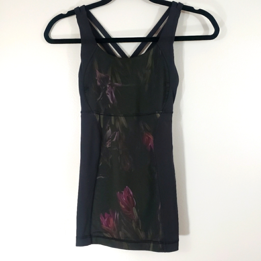 LULULEMON Energy Midnight Iris active bra tank